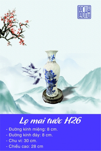 Lọ mai tước H26 giả cổ