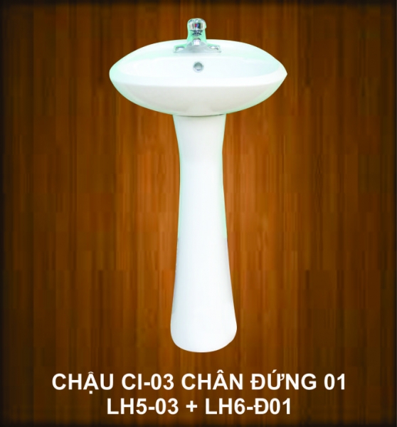 Chậu CI-03 + Chân đứng 01