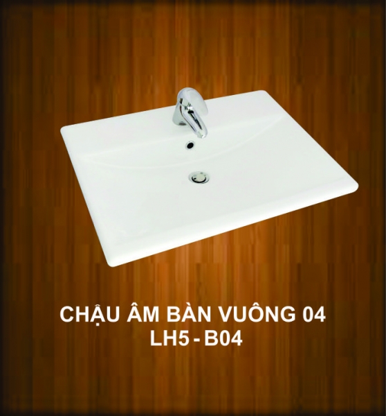 Chậu âm bàn vuông 04