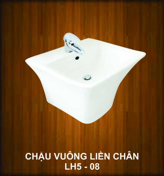 Chậu vuông liền chân